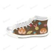 Wrestling Pattern White Classic High Top Canvas Shoes