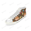 Wrestling Pattern White Classic High Top Canvas Shoes