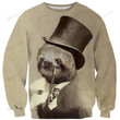 Old Money Flows Sloth Ugly Christmas Sweater, All Over Print Sweatshirt
