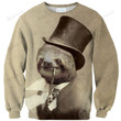 Old Money Flows Sloth Ugly Christmas Sweater, All Over Print Sweatshirt