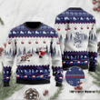 Have An Ice Day Santa Claus And Reindeer Speed Skating For Unisex Ugly Christmas Sweater, All Over Print Sweatshirt