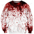 Blood Splatter Ugly Christmas Sweater, All Over Print Sweatshirt