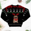 Pug Merry Christmas Ugly Christmas Sweater, All Over Print Sweatshirt