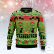 Love Black Cat Ugly Christmas Sweater, All Over Print Sweatshirt