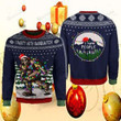 Christmas I Party With Sasquatch Camping Knitting Pattern Ugly Christmas Sweater, All Over Print Sweatshirt