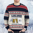 I Like Beer And Bichon Frise Ugly Christmas Sweater, All Over Print Sweatshirt