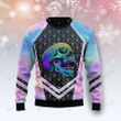 Skull Hologram Ugly Christmas Sweater, All Over Print Sweatshirt