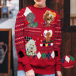 Poodle Ugly Christmas Sweater, All Over Print Sweatshirt