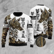 The Wolf Cool Deer Hunter Ugly Christmas Sweater, All Over Print Sweatshirt