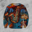 Saxophone Ugly Christmas Sweater, All Over Print Sweatshirt