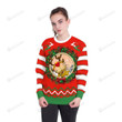 Super Cute Cartoon Deer Icon Red Ugly Christmas Sweater, All Over Print Sweatshirt