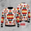 White Tribes Pattern For Unisex Ugly Christmas Sweater, All Over Print Sweatshirt