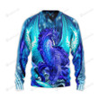 Blue Dragon Ugly Christmas Sweater, All Over Print Sweatshirt