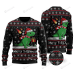 Dinosaur Merry Xmas Ugly Christmas Sweater, All Over Print Sweatshirt