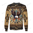 Native Eagles American Ugly Christmas Sweater, All Over Print Sweatshirt