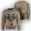 Elephant Ugly Christmas Sweater, All Over Print Sweatshirt