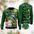 Ho Ho Ho Cow Christmas Tree Ugly Christmas Sweater, All Over Print Sweatshirt