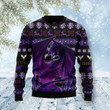 Purple Dragon Ugly Christmas Sweater, All Over Print Sweatshirt