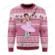 Ballerina Ugly Christmas Sweater, All Over Print Sweatshirt
