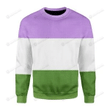 Genderqueer Flag Ugly Christmas Sweater, All Over Print Sweatshirt