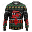 3D Firefighter Truck Ugly Christmas Sweater Sweatshirt