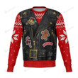 Biker Jacket Oh What Fun It Is To Ride 3D Ugly Sweater