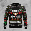 No Lift No Gift Ugly Christmas Sweater, All Over Print Sweatshirt
