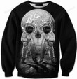 Moon Astronaut Skull 3d Ugly Sweater