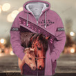 Horse Lover I Love You To The Moon Back 3D All Over Print Hoodie, Zip-Up Hoodie