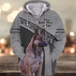 Belgian Shepherd Dog Never Walk Alone 3D All Over Print Hoodie, Zip-Up Hoodie