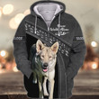 Wolf Dog Never Walk Alone 3D All Over Print Hoodie, Zip-Up Hoodie