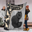 Black Cat Fleece Blanket I Asked God For A True Friend Great Customized Blanket Gifts For Birthday Christmas Thanksgiving Anniversary For Cat Lovers
