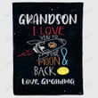 Personalized Grandma To Grandson I Love You To The Moon And Back Fleece, Sherpa Blanket
