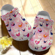 Lovely Chicken Gift For Lover Rubber Crocs Crocband Clogs, Comfy Footwear Men Women Size US