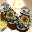 Hippie Peace Sunshine Crocs Crocband Clogs, Gift For Lover Hippie Peace Sunshine Crocs Comfy Footwear