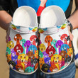 Dachshund Colorful Crocs Crocband Clogs, Gift For Lover Dachshund Colorful Crocs Comfy Footwear