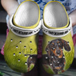 Crazy Dachshund Lazy On Grass Crocs Crocband Clogs, Gift For Crazy Dachshund Lazy On Grass Crocs Comfy Footwear