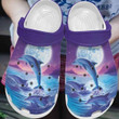 Dolphins Crocs Crocband Clogs, Gift For Lover Dolphin Crocs Comfy Footwear