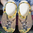 Donkey Sunflower Crocs Crocband Clogs, Gift For Lover Donkey Sunfower Crocs Comfy Footwear