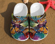 Butterfly Illusion Art Watercolor Crocs Crocband Clogs,Gift For Lover Butterfly Illusion Art Watercolor Crocs Comfy Footwear