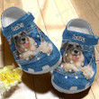 Personalized Schnauzer in Pocket Crocs Crocband Clogs, Gift For Lover Schnauzer Crocs Comfy Footwear