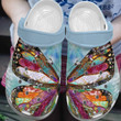 Butterfly Crocs Crocband Clogs, Gift For Lover Butterfly Crocs Comfy Footwear