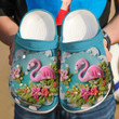 Flamingo Queen Crocs Crocband Clogs, Gift For Lover Flamingo Queen Crocs Comfy Footwear
