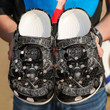 Firefighter Silver Crocs Crocband Clogs, Gift For Lover Firefighter Crocs Comfy Footwear