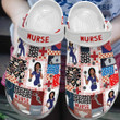 Nurse Proud Whitesole Crocs Crocband Clogs, Gift For Lover Nurse Proud Whitesole Crocs Comfy Footwear
