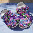 Floral Flamingo Crocs Crocband Clogs, Gift For Lover Floral Flamingo Crocs Comfy Footwear