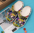 Hippie Girl Crocs Crocband Clogs, Gift For Lover Hippie Girl Crocs Comfy Footwear