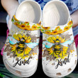 Bee Kind Crocs Crocband Clogs, Gift For Lover Bee Crocs Comfy Footwear