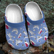 Shark Crocs Crocband Clogs, Gift For Lover Shark Crocs Comfy Footwear