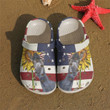 Donkey American Flag Crocs Crocband Clogs, Gift For Lover Donkey American Flag Crocs Comfy Footwear